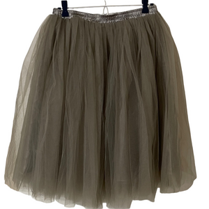 Bluish Light Mocha Tulle Skirt Size Small
